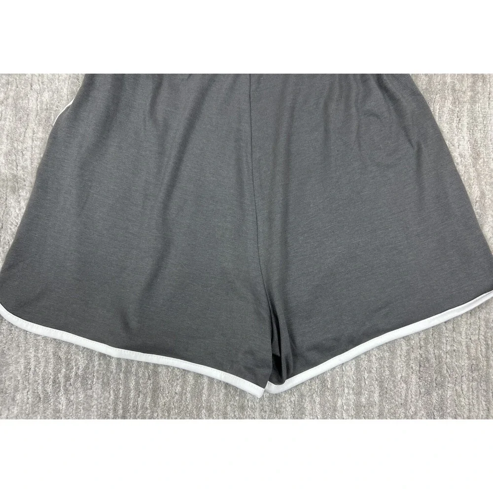 Romwe‎ Womens Shorts Small Gray Elastic Waist Athletic Activewear